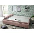 Sofa mit Schlaffunktion in Rosa 'Norman LUX.3DL' - Pink/Silberfarben, KONVENTIONELL, Holzwerkstoff/Kunststoff (208/95/105cm) - Livetastic Sofa mit Schlaffunktion in Rosa 'Norman LUX.3DL' - Pink/Silberfarben, KONVENTIONELL, Holzwerkstoff/Kunststoff (208/95/105cm) - Livetastic