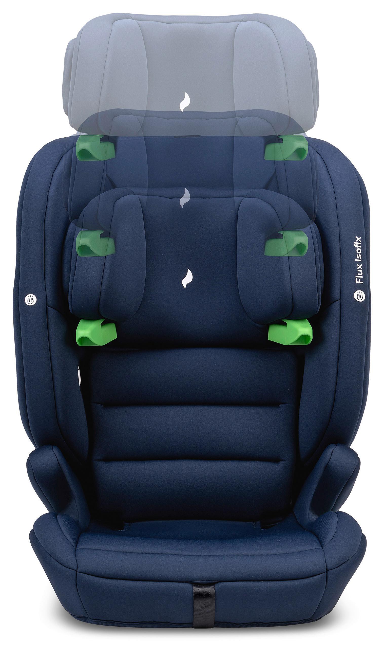 DZIECIĘCY FOTELIK SAMOCHODOWY FLUX ISOFIX - ciemnoniebieski/niebieski, Basics, tworzywo sztuczne/tkanina (44/61,5/47cm) - Osann