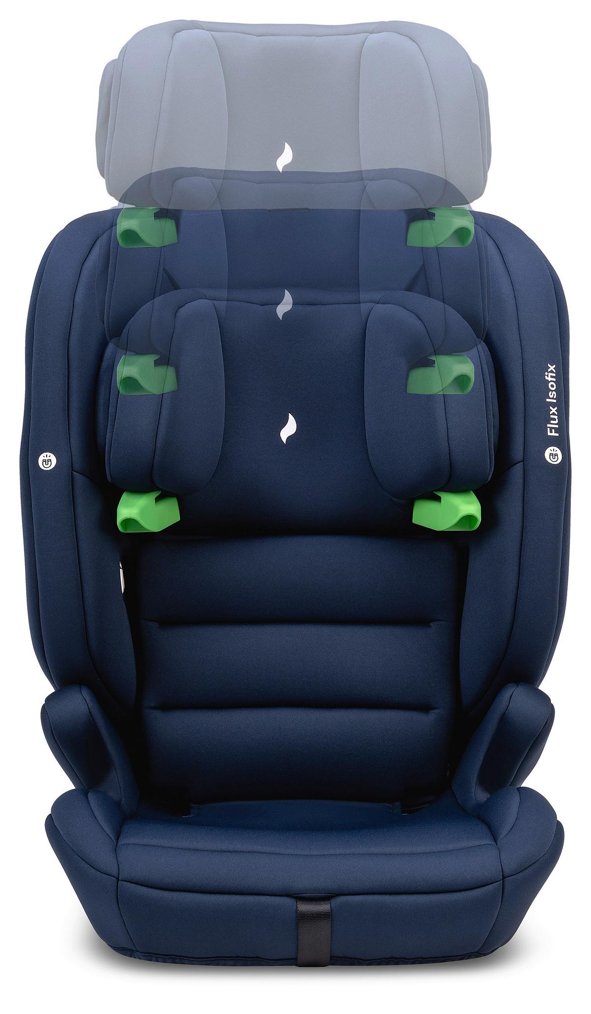 DZIECIĘCY FOTELIK SAMOCHODOWY FLUX ISOFIX - ciemnoniebieski/niebieski, Basics, tworzywo sztuczne/tkanina (44/61,5/47cm) - Osann