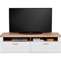 Tv-element Auris, Bela, Barva Hrasta - barve hrasta/bela, Moderno, umetna masa/leseni material (163/50/50cm) - Mömax