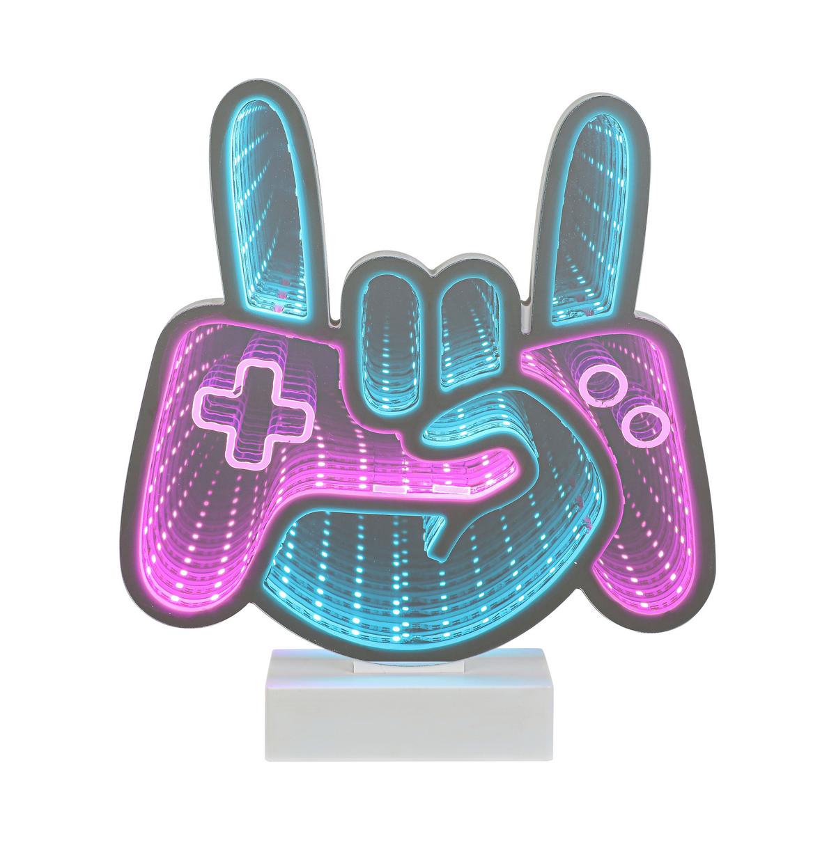 Led Svjetiljka Dekorativna Frani - bijela/boje kroma, Moderno, plastika (22,9/4,6/25,3cm) - Mömax