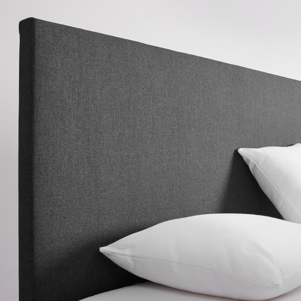 Boxbett Florin Grau ca. 140x200 cm mit Topper - Grau, MODERN, Holzwerkstoff/Textil (140/200cm) - Bessagi Home