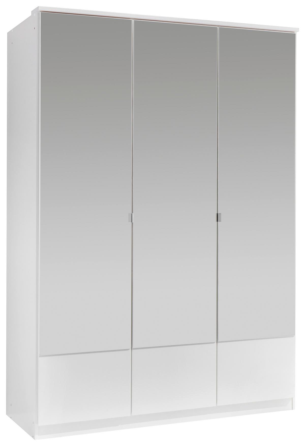 Ormar S Klasičnm Vratima Imago - bijela/boje aluminija, Konvencionalno, staklo/drvni materijal (135/199/58cm) - Modern Living