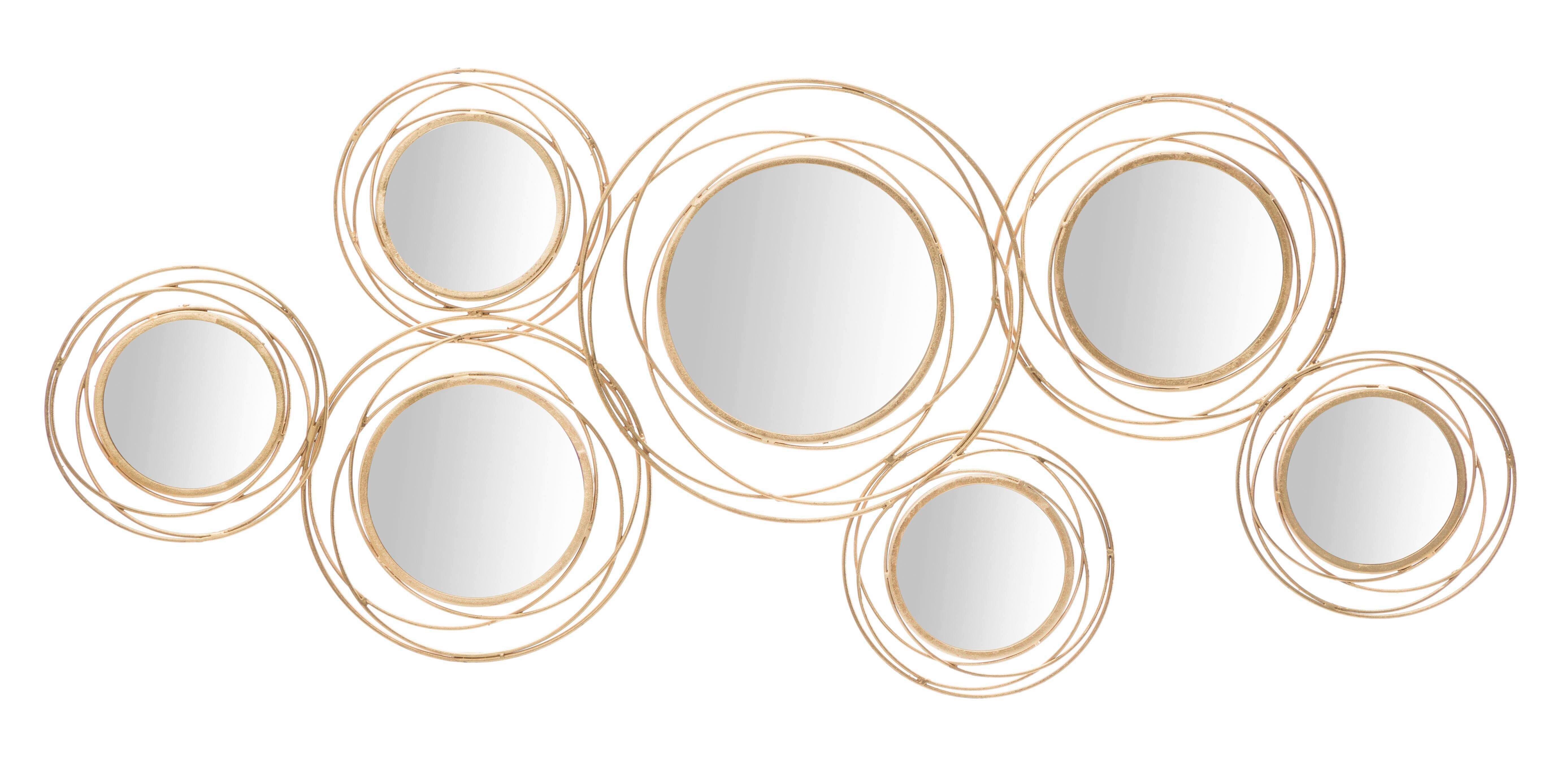 Wanddeko Goldfarben ca. 124x53cm - Goldfarben, Basics, Glas/Metall (124/53/4cm)
