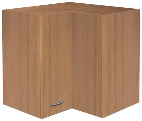 Eckoberschrank "Nano" , Buche - Edelstahlfarben/Buchefarben, MODERN, Holzwerkstoff/Kunststoff (60/54/32cm) - FlexWell