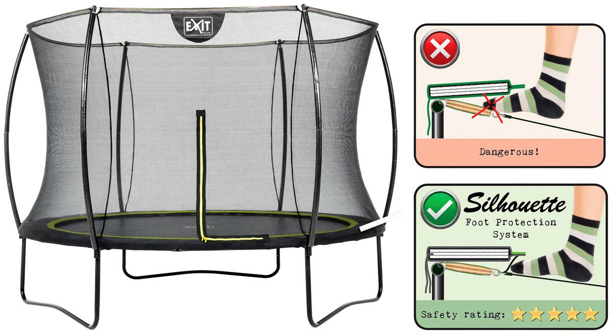 Trampolin Exit Silhouette, Ø 244cm - črna, Konvencionalno, kovina (244/228cm) - EXIT Toys