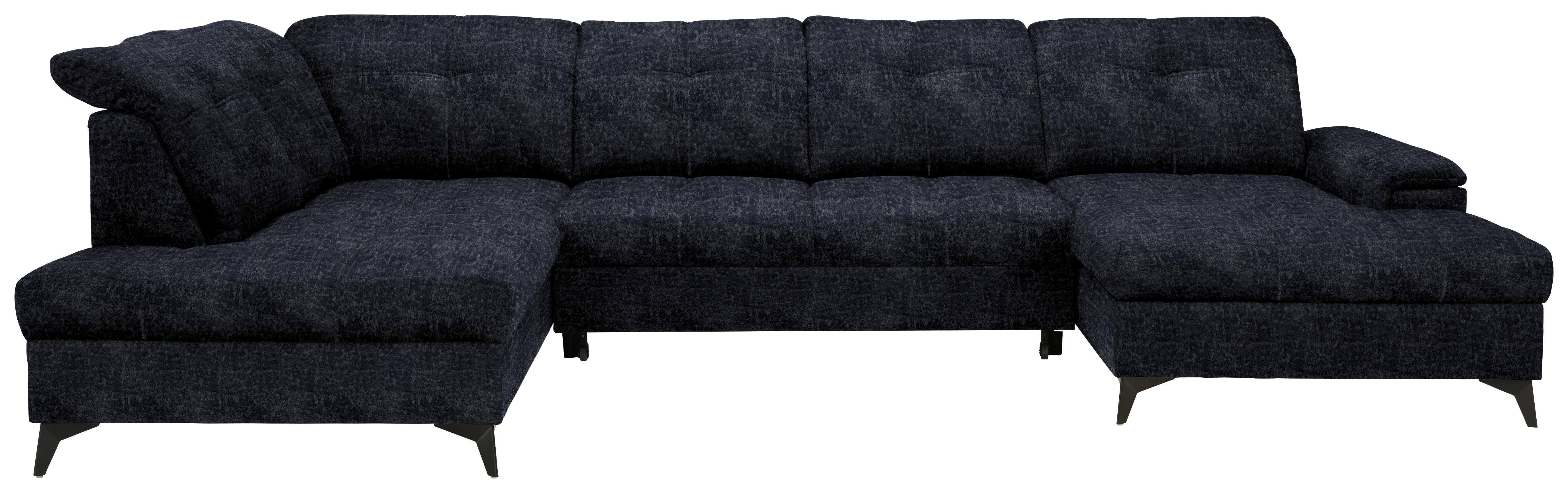 Wohnlandschaft Sierra Anthrazit - Anthrazit, MODERN, Textil/Metall (230/364/181cm) - Mömax