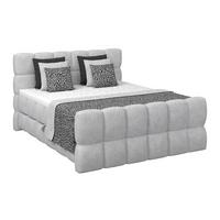 Postelja Boxspring Brisbane, Barva Šampanjca, 180x200 - barve šampanjca/črna, Trend, umetna masa/tekstil (180/200cm) - Premium Living