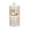 HYLLA ZORA -EXKLUSIV- - vit/naturfärgad, Modern, trämaterial/naturmaterial (40/77/40cm) - Mömax