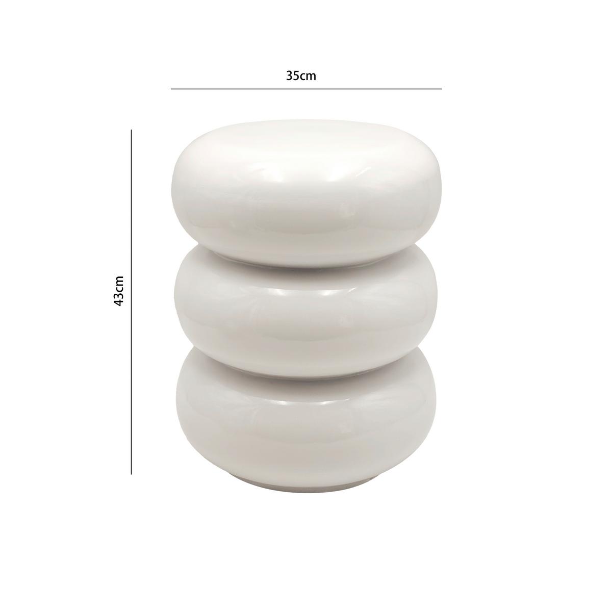 Stolić Holly - bijela, Lifestyle, kamen (35/43/35cm) - Premium Living
