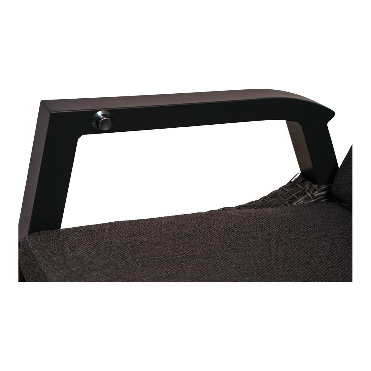 FOTEL OGRODOWY TREVISO FORTE 43400 - antracytowy, Modern, tworzywo sztuczne/metal (61/71/106cm) - Ambia Garden