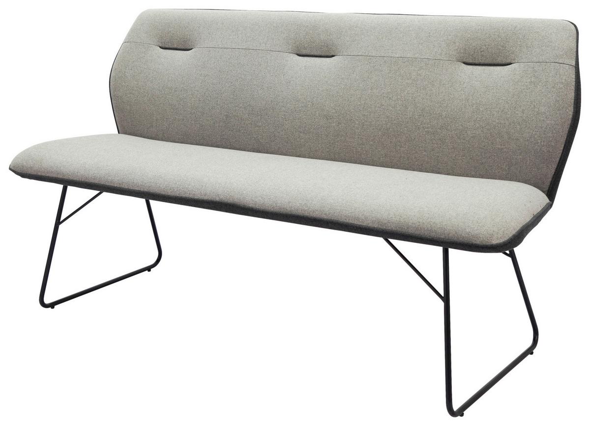 ŁAWKA POP UP - jasnoszary/czarny, Design, metal/tkanina (156/88/62cm) - Novel