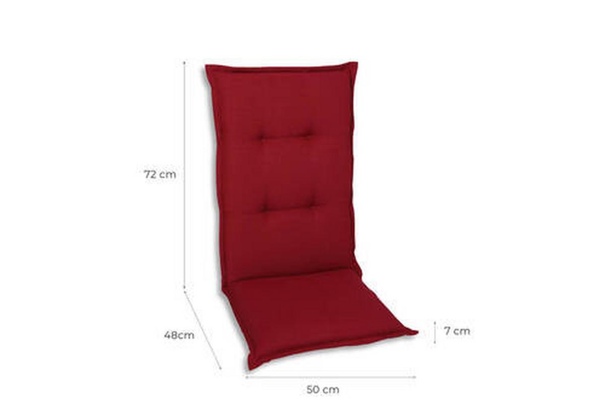 Sesselauflagenset 6-Teilig Kirschrot - Kirschrot, Basics, Textil (50/7/120cm)