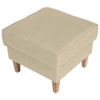 Hocker Lorris Beige Flachgewebe - Beige/Buchefarben, MODERN, Textil (53/53/45cm) - Max Winzer