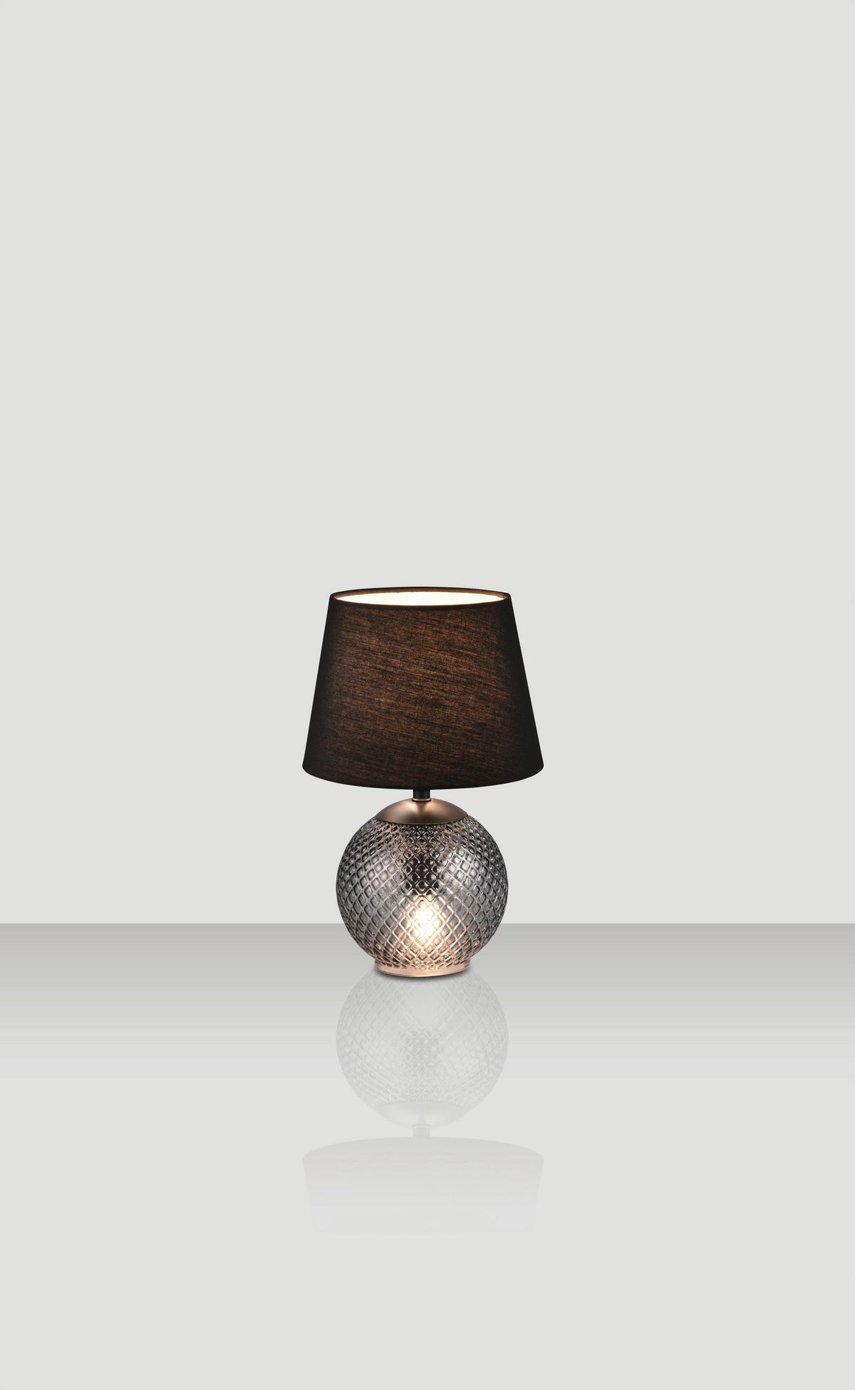 LAMPA STOŁOWA PASO DOBLE *SBN* - czarny, Basics, metal/tkanina (18/29cm) - Novel