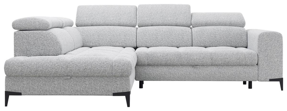 Sarokkanapé Mason - világosszürke/krémszínű, Modern, műanyag/faalapú anyag (211/271cm) - Modern Living