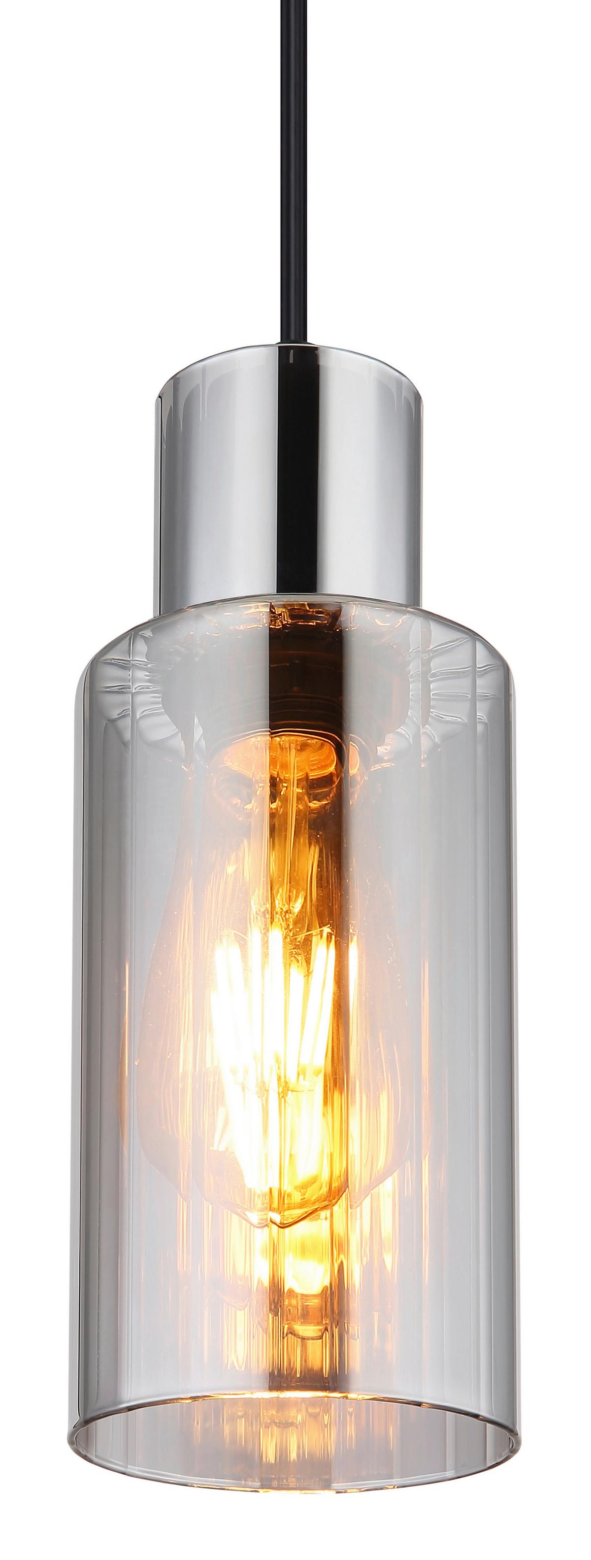 SUSPENSION 15708H - noir, Basics, métal/verre (10/120cm) - Globo