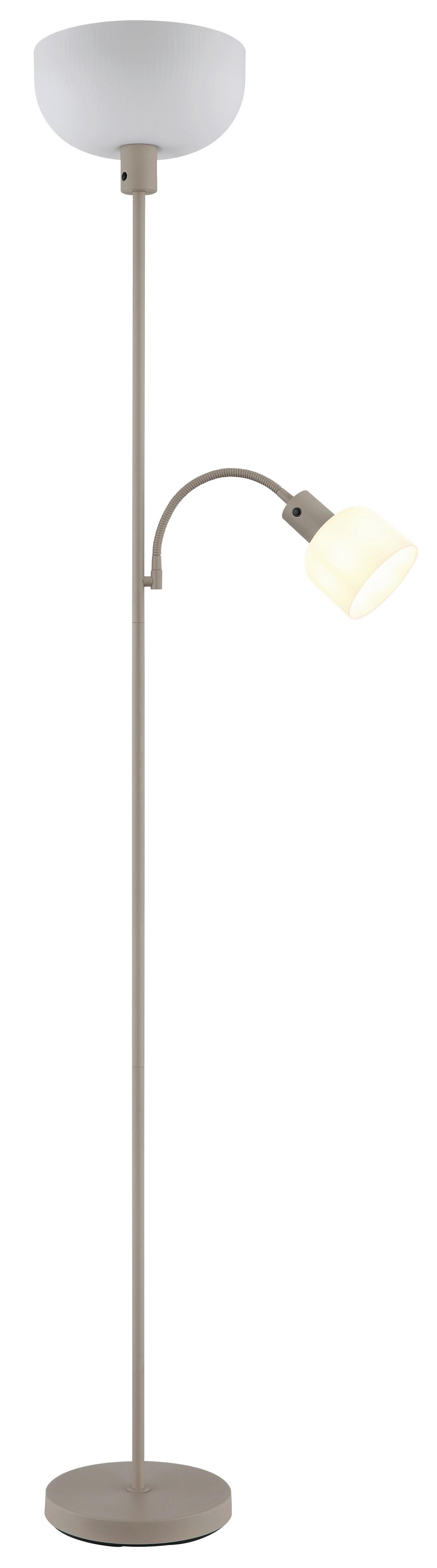 Podna Svjetiljka Hinton - bijela/boje pijeska, Design, metal/plastika (26/178,7cm) - Globo