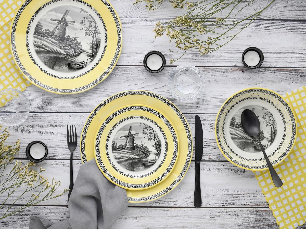Jedilni Servis Windmühle, 18-Delni - večbarvno, Basics, keramika - Creatable