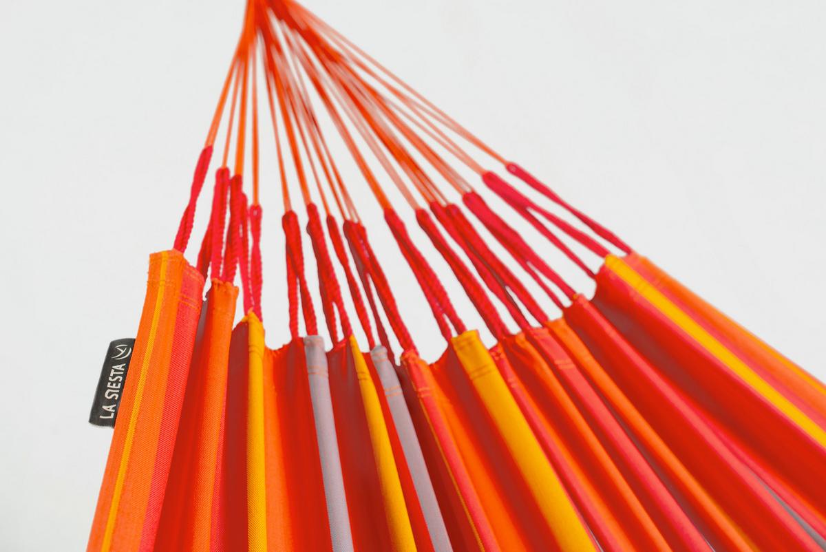 Hängematte Classic Single Hammock Outdoor Orange/Rot - Gelb/Rot, KONVENTIONELL, Textil (140/300cm) - La Siesta