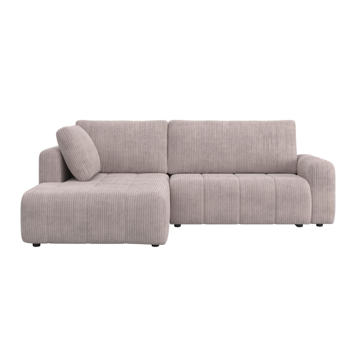 Sarokkanapé Ágyfunkcióval Gia - világosszürke, Modern, textil/fa (261/94/197cm) - Bessagi Home