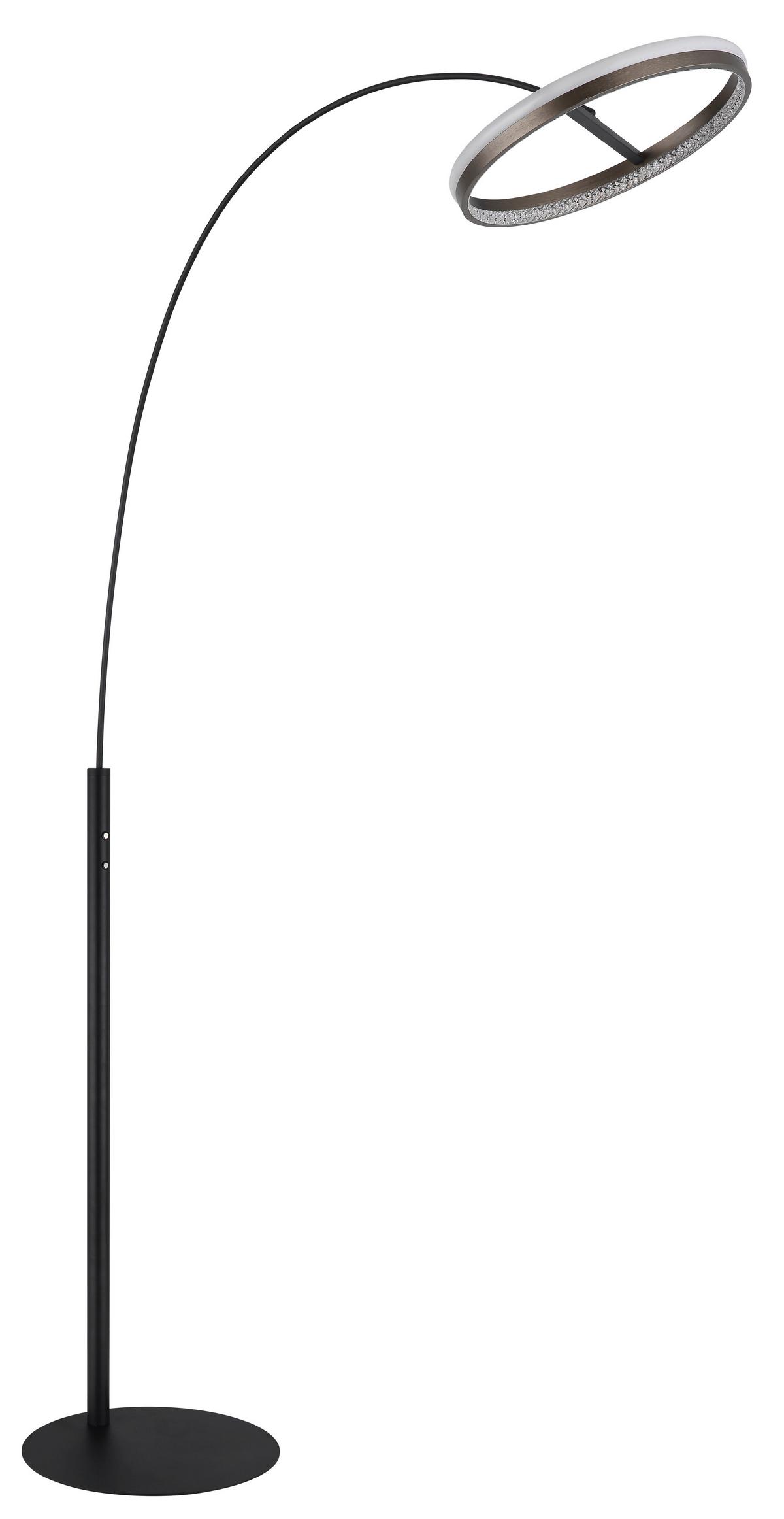 Led-stehleuchte 67179s Della - Klar/Weiss, Design, Kunststoff/Metall (92,5/39,5/190,4cm) - Globo