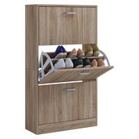 Omara Za Čevlje Sipos L, Hrast - barve nerjavečega jekla/barve hrasta, Konvencionalno, umetna masa/leseni material (59/105/22cm) - MID.YOU