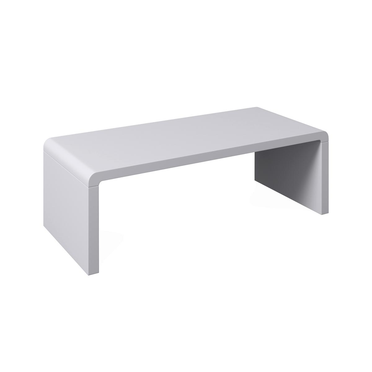 Couchtisch Linea Weiß MDF 110/38/50 CM - Creme/Weiß, MODERN, Holzwerkstoff (110/38/50cm)