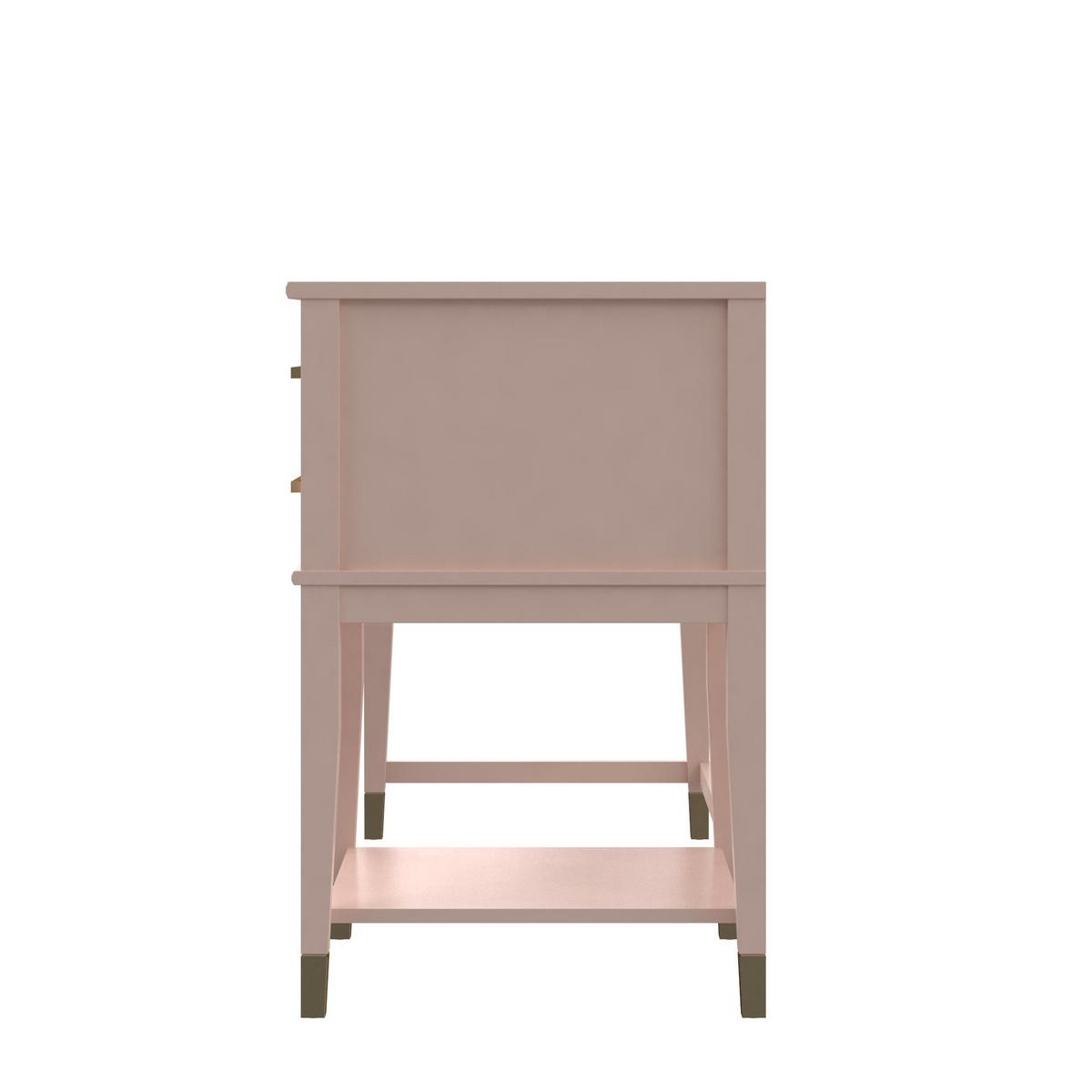 Schreibtisch Westerleigh Rosa ca. 115x77x49cm - Goldfarben/Rosa, Design, Holzwerkstoff/Metall (115/77/49cm) - MID.YOU