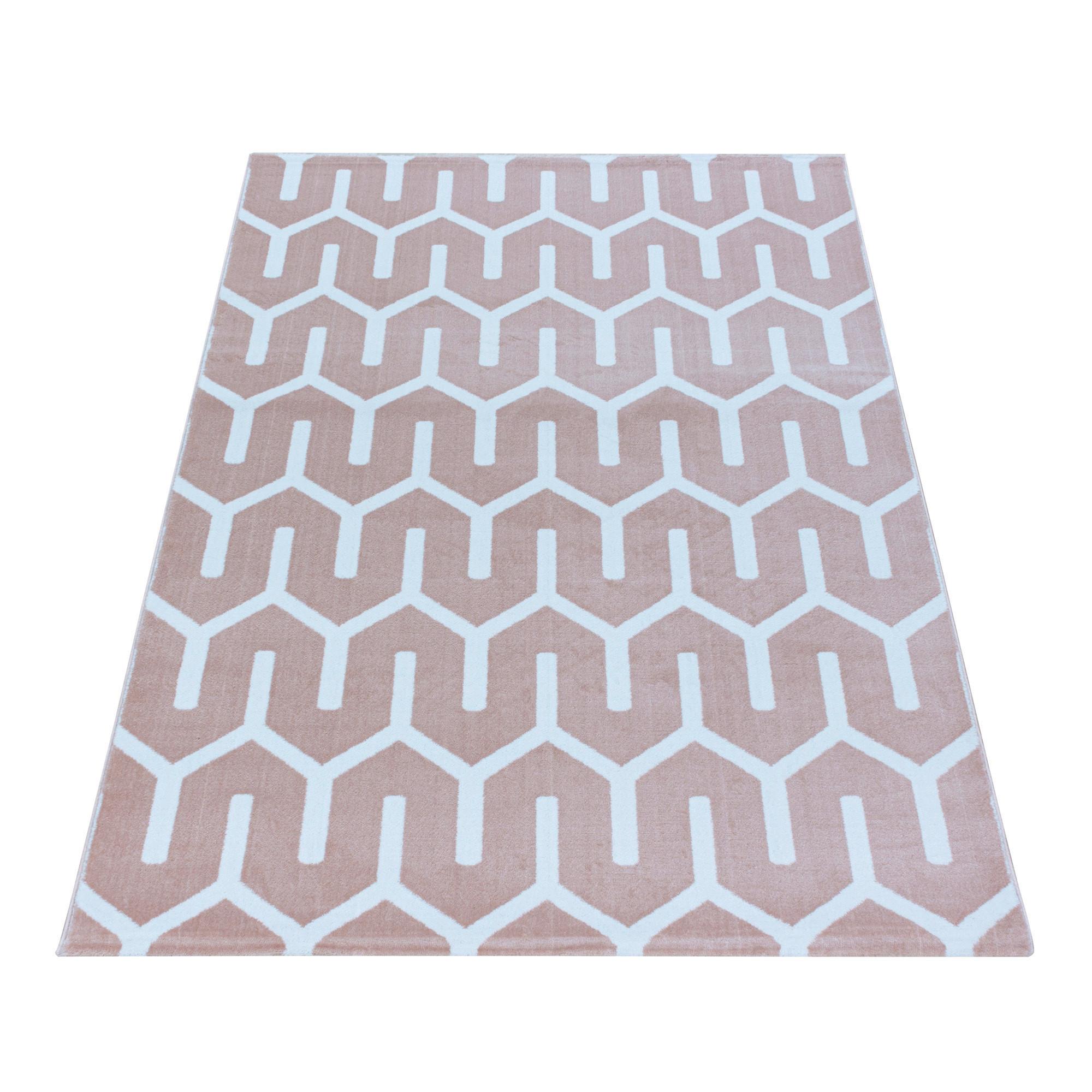 Webteppich Costa Pink ca. 200x290cm - Pink, Design, Textil (200/290cm)
