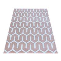 Webteppich Costa Pink ca. 200x290cm - Pink, Design, Textil (200/290cm)