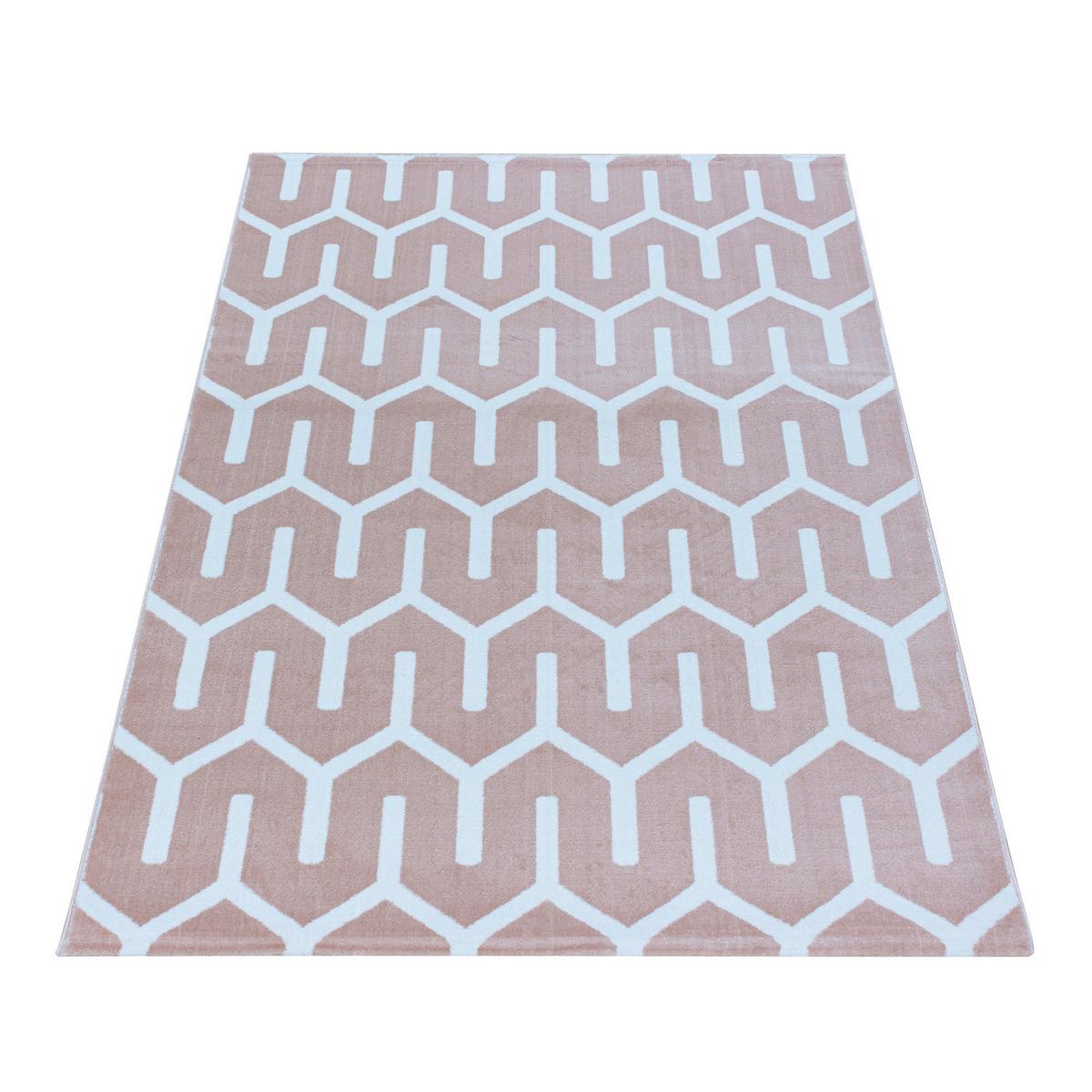 Webteppich Costa Pink ca. 200x290cm - Pink, Design, Textil (200/290cm)