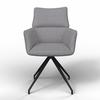 STOL MED ARMSTÖD PAOLO - grå/svart, Modern, metall/trä (57/89/62cm) - Bessagi Home