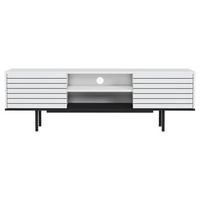 LOWBOARD APOLLO TV-SCHRANK - Weiss/Walnussfarben, Design, Holzwerkstoff (160/50,5/35cm) - Livetastic