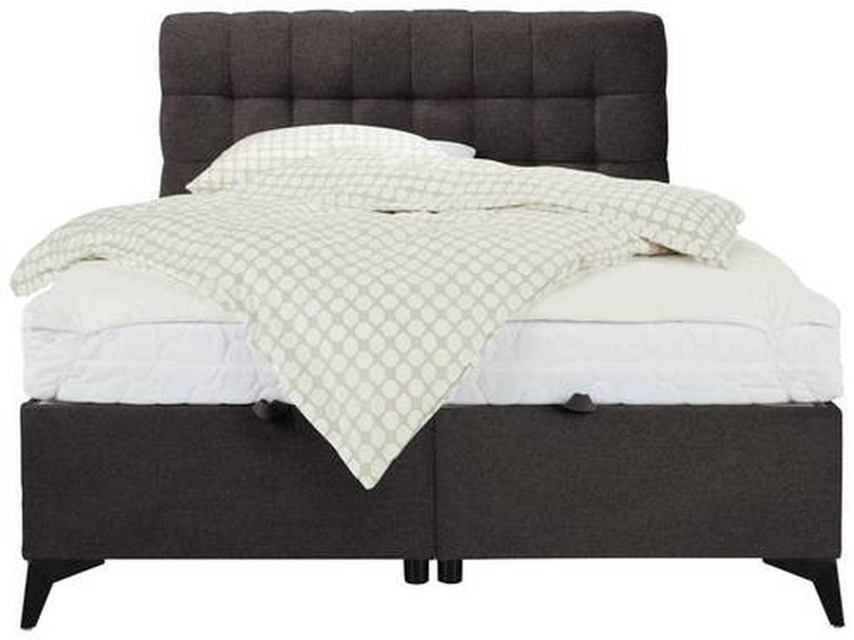 Box Krevet Magic - sivo-smeđa/crna, Konvencionalno, drvni materijal/tekstil (140/200cm) - Modern Living