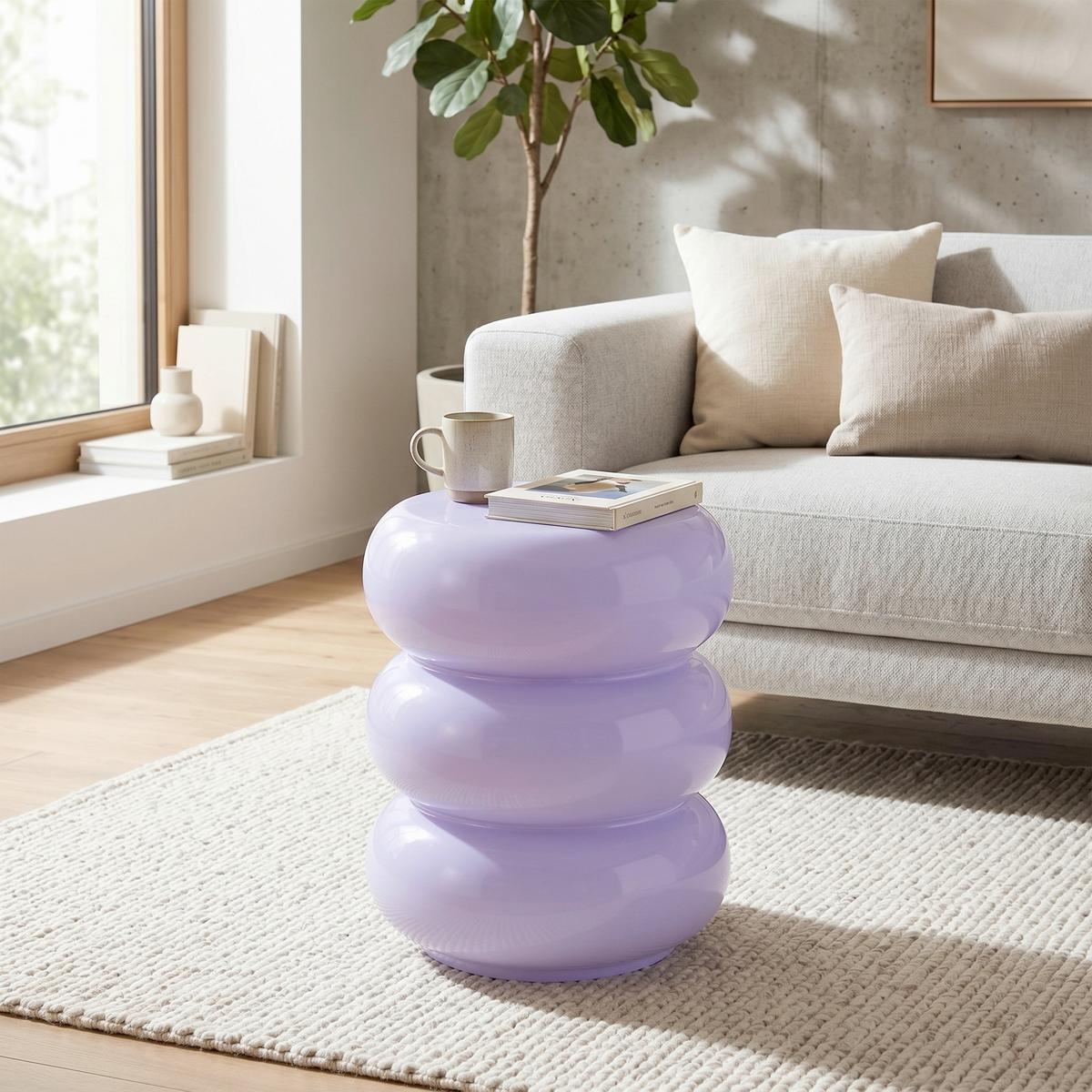 Beistelltisch Holly Flieder - Flieder, LIFESTYLE (35/43cm) - Premium Living