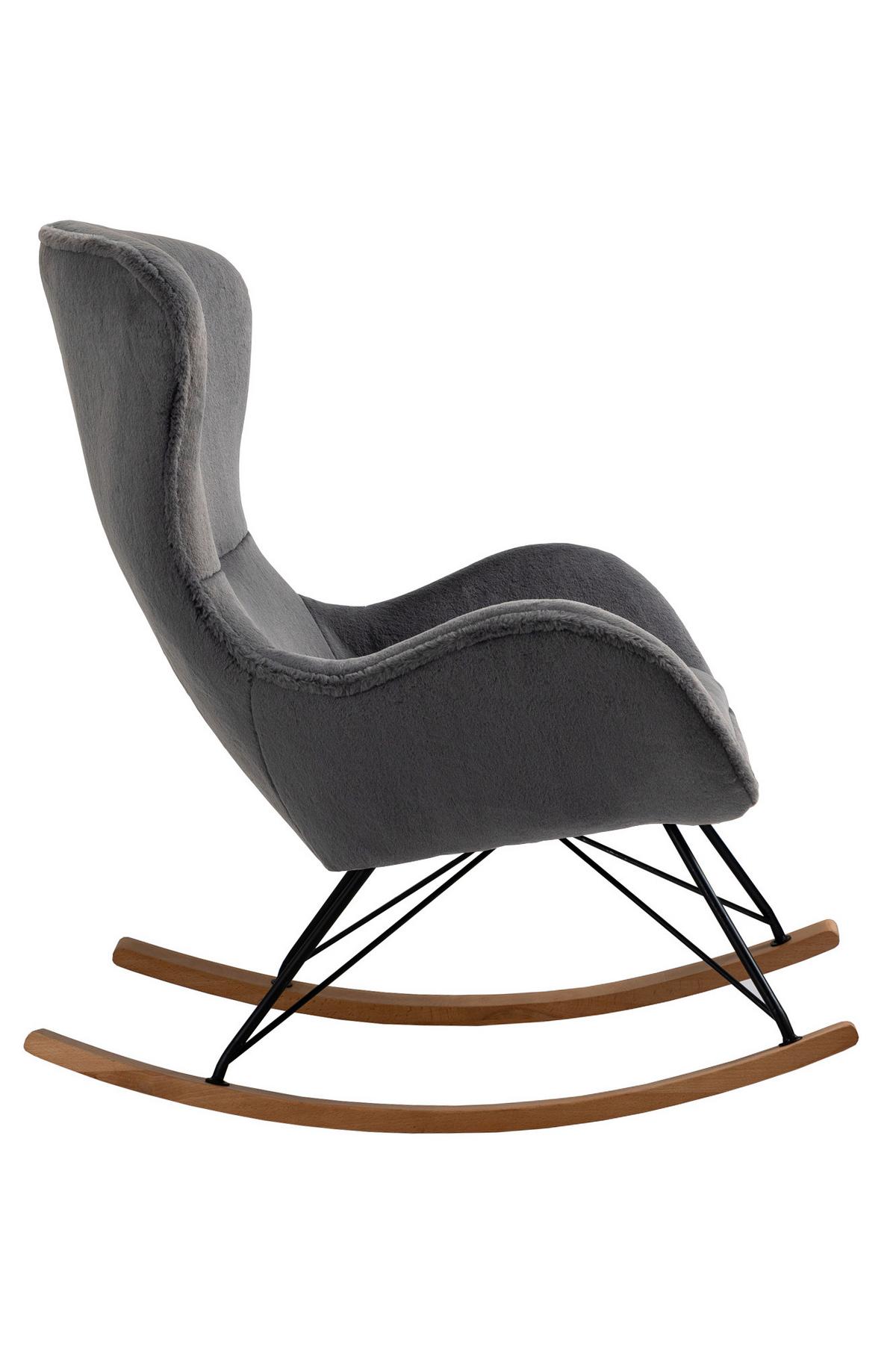 Gugalnik Lamb, Temno Siva - temno siva/barve hrasta, Moderno, kovina/tekstil (70/102/94cm) - Livetastic