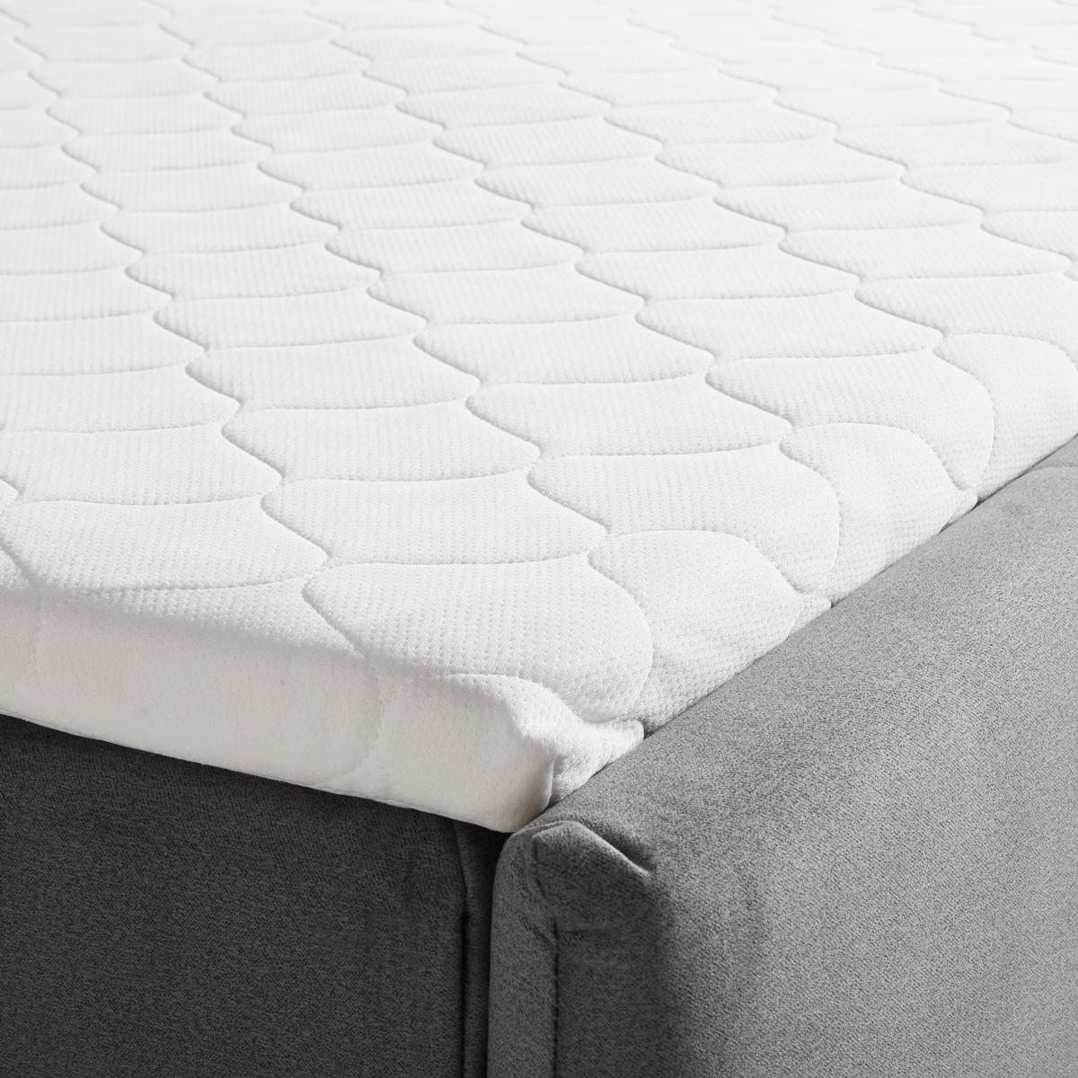 Boxspring-ágy Leonora - szürke, Modern, textil/fa (200/200cm) - Bessagi Home