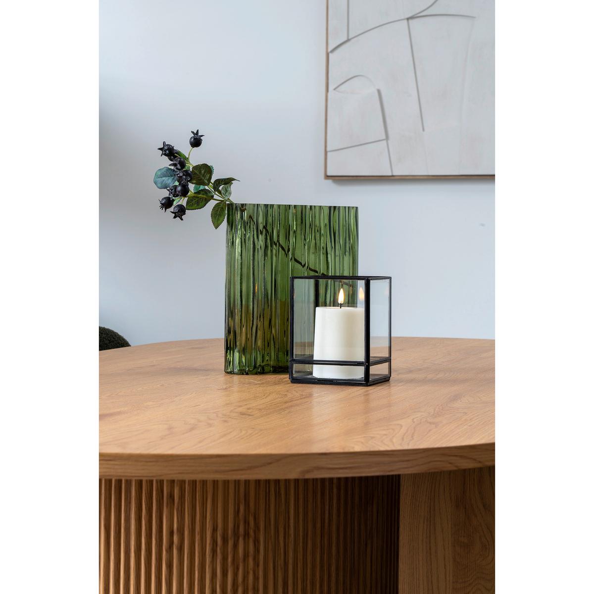 Windlicht Hurricane Candle Holder Schwarz - Schwarz, Basics, Glas/Metall (12/15/12cm)