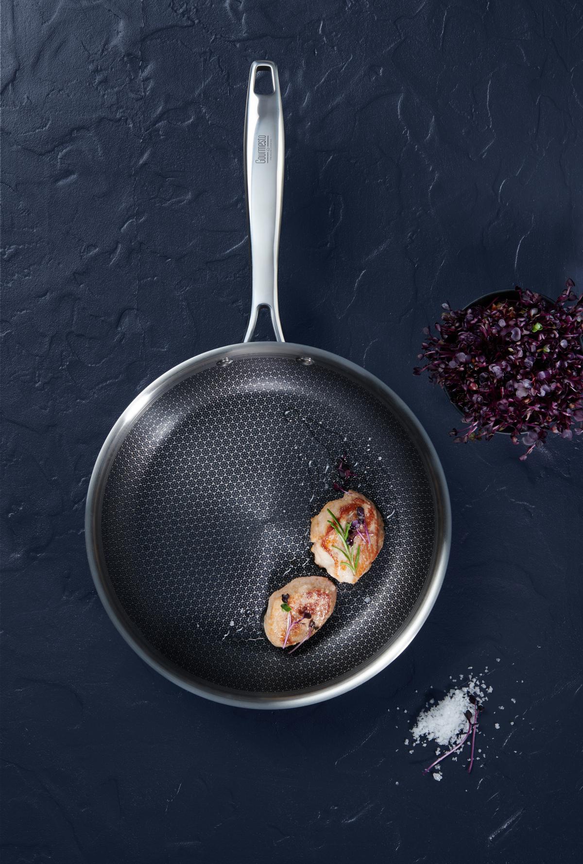 Bratpfanne Silver Line Edelstahlfarben - Edelstahlfarben, Modern, Metall (24/5cm) - Gourmesto