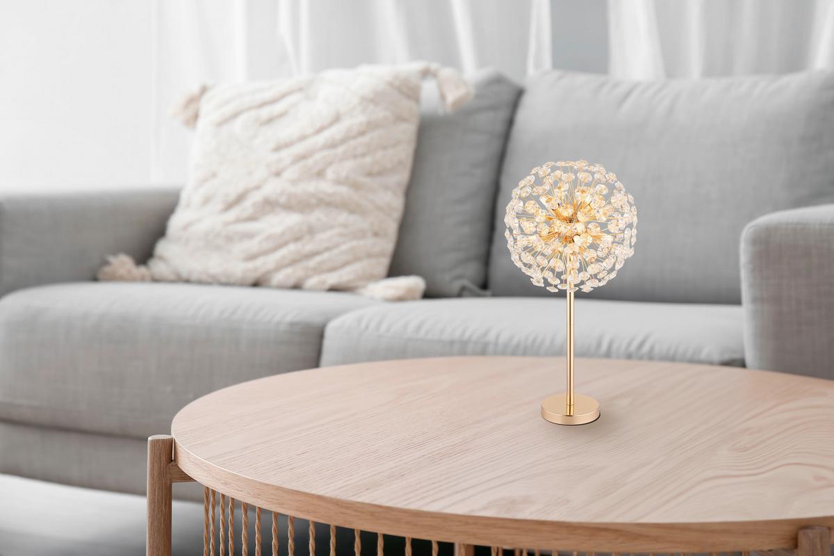 KRISTALL-TISCHLEUCHTE 64135T   KATRINA - Klar/Transparent, Lifestyle, Glas/Kunststoff (35/65cm) - Globo