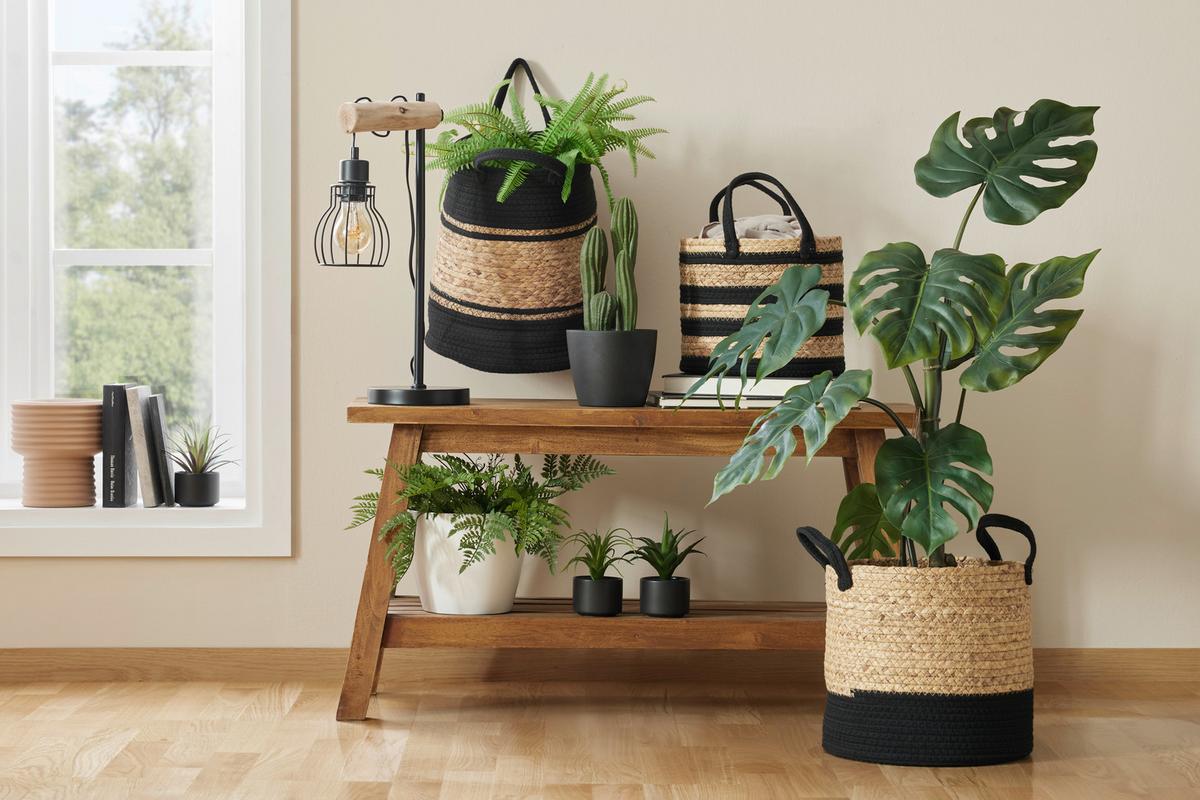 Plantă artificială MONSTERA DELICIOSA I -PAZ- - alb/verde, Basics, plastic (95cm) - Premium Living