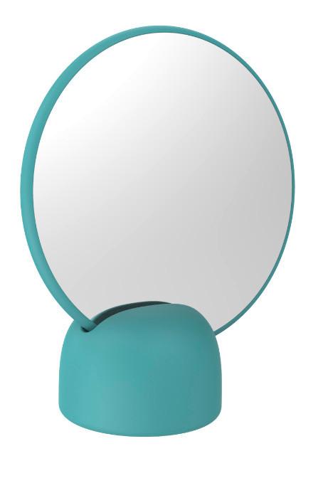 Kosmetikspiegel Naime in Mintgrün - Mintgrün, MODERN, Glas/Kunststoff (17/19,8/8,5cm) - Premium Living