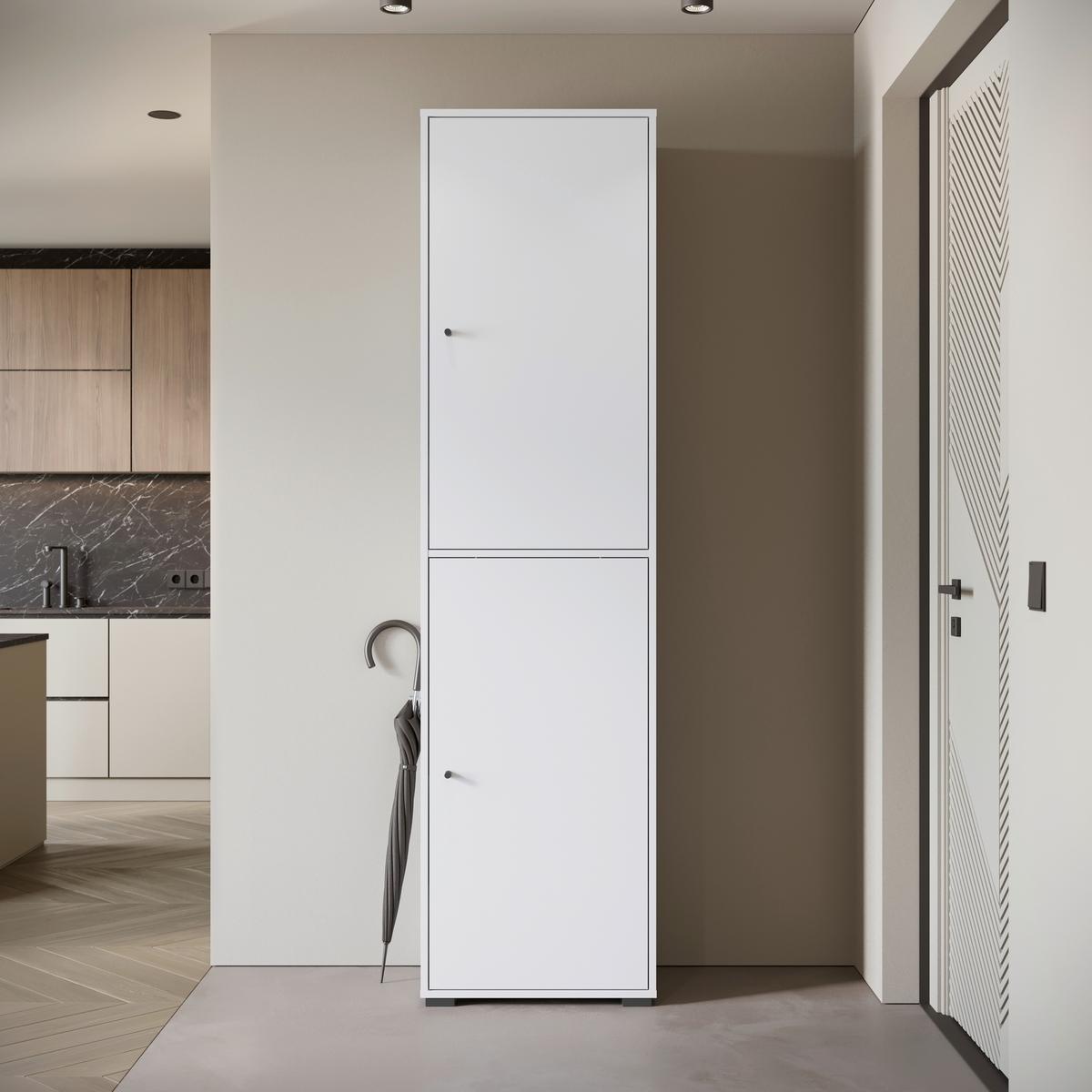 Omara Za Čevlje Dino, Bela - črna/bela, Basics, kovina/umetna masa (50/190/33cm) - P & B