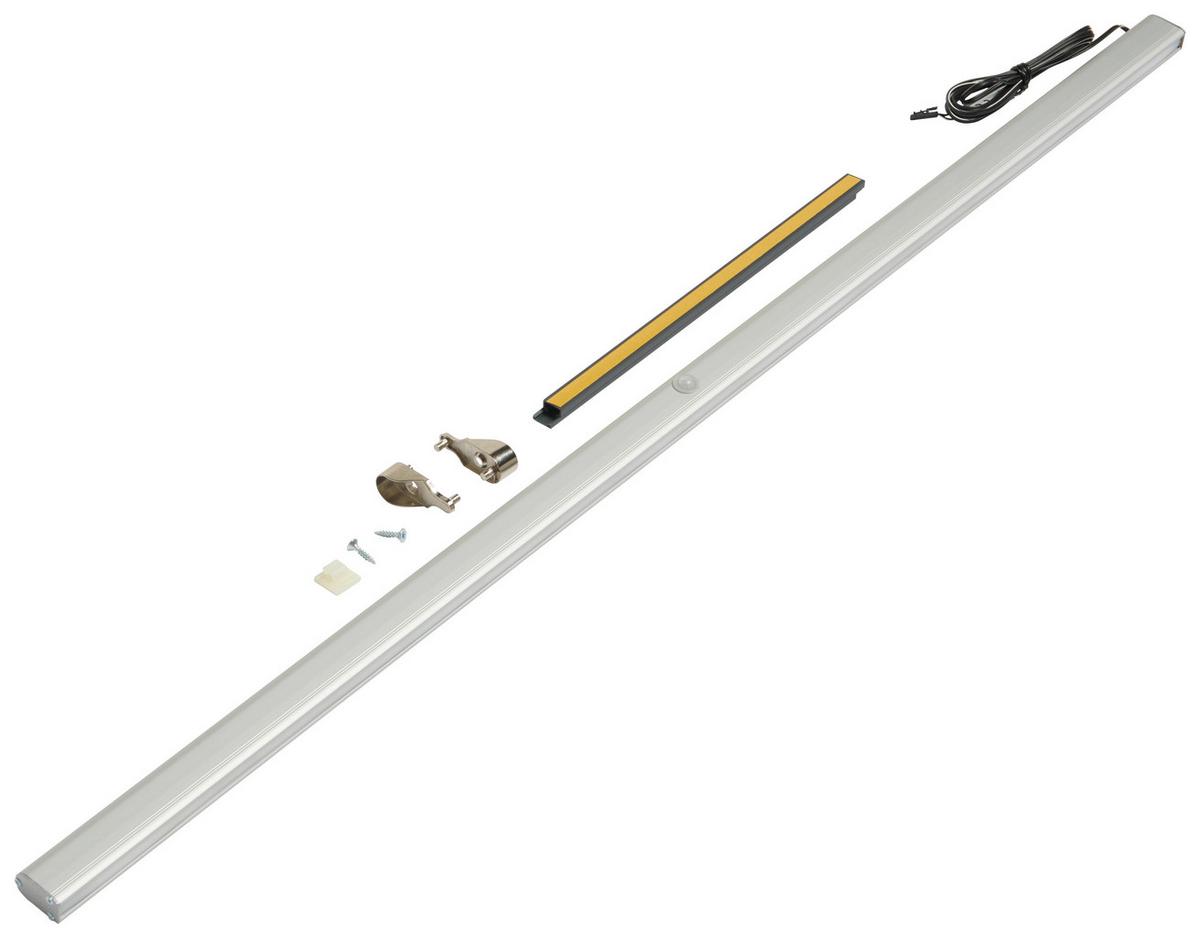 Kleiderstange "UNIT" in Alufarben mit Beleuchtung - Alufarben, Modern, Metall (87,1cm) - Based