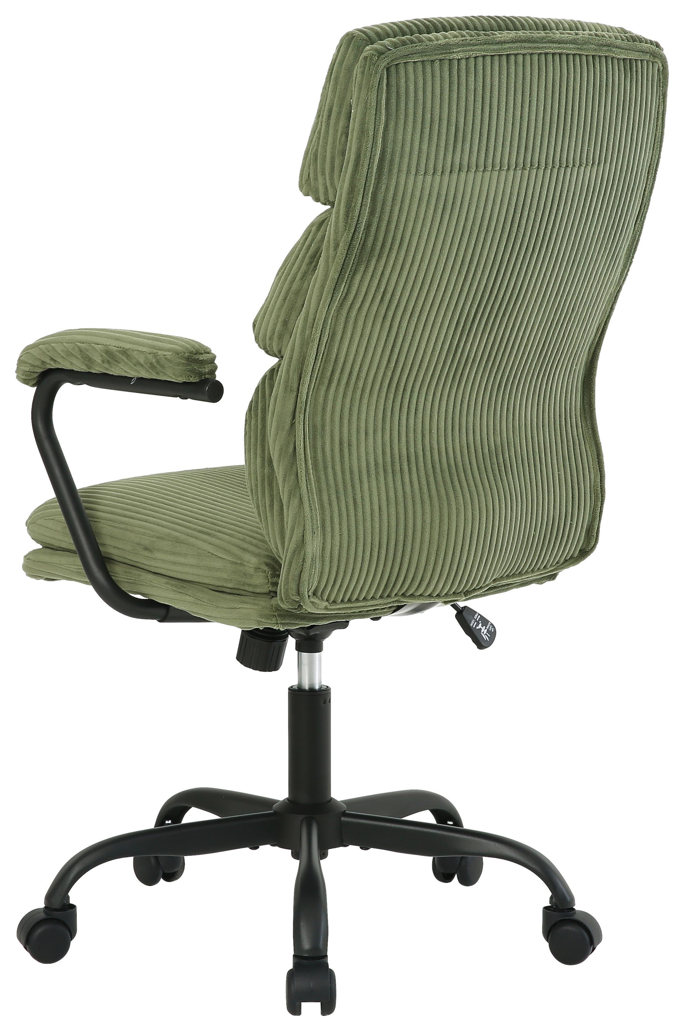 SNURRSTOL MANHATTAN 2 - grön/svart, Modern, metall/trä (58/102-112/64,5cm) - Mömax