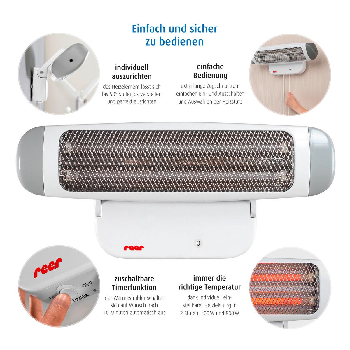 PROMIENNIK CIEPŁA 1926 - Basics, tworzywo sztuczne/metal (52/14cm) - Reer