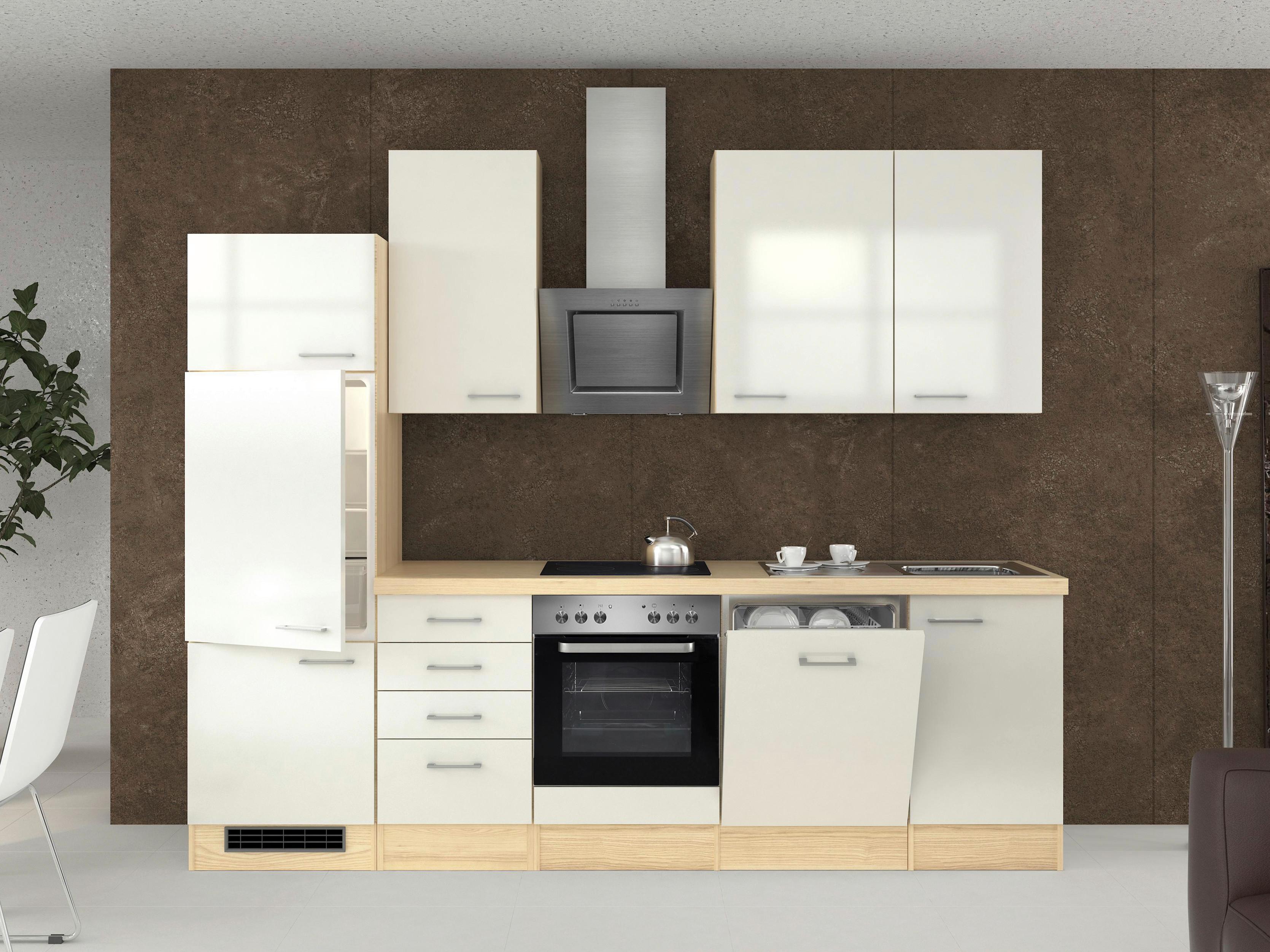 Kuhinjski Blok Abaco 280-2301-026 - sedef/boje bagrema, Modern, drvni materijal/metal (280cm) - MID.YOU