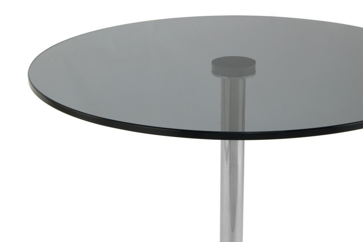 BEISTELLTISCH LANA 125 GRAPHIT / SCHWARZ - Graphitfarben/Schwarz, Design, Glas/Stein (46/46/53cm) - Kayoom