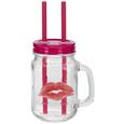 Trinkglas Poppy in Pink - Pink, Glas/Metall (8/11/14,5cm)